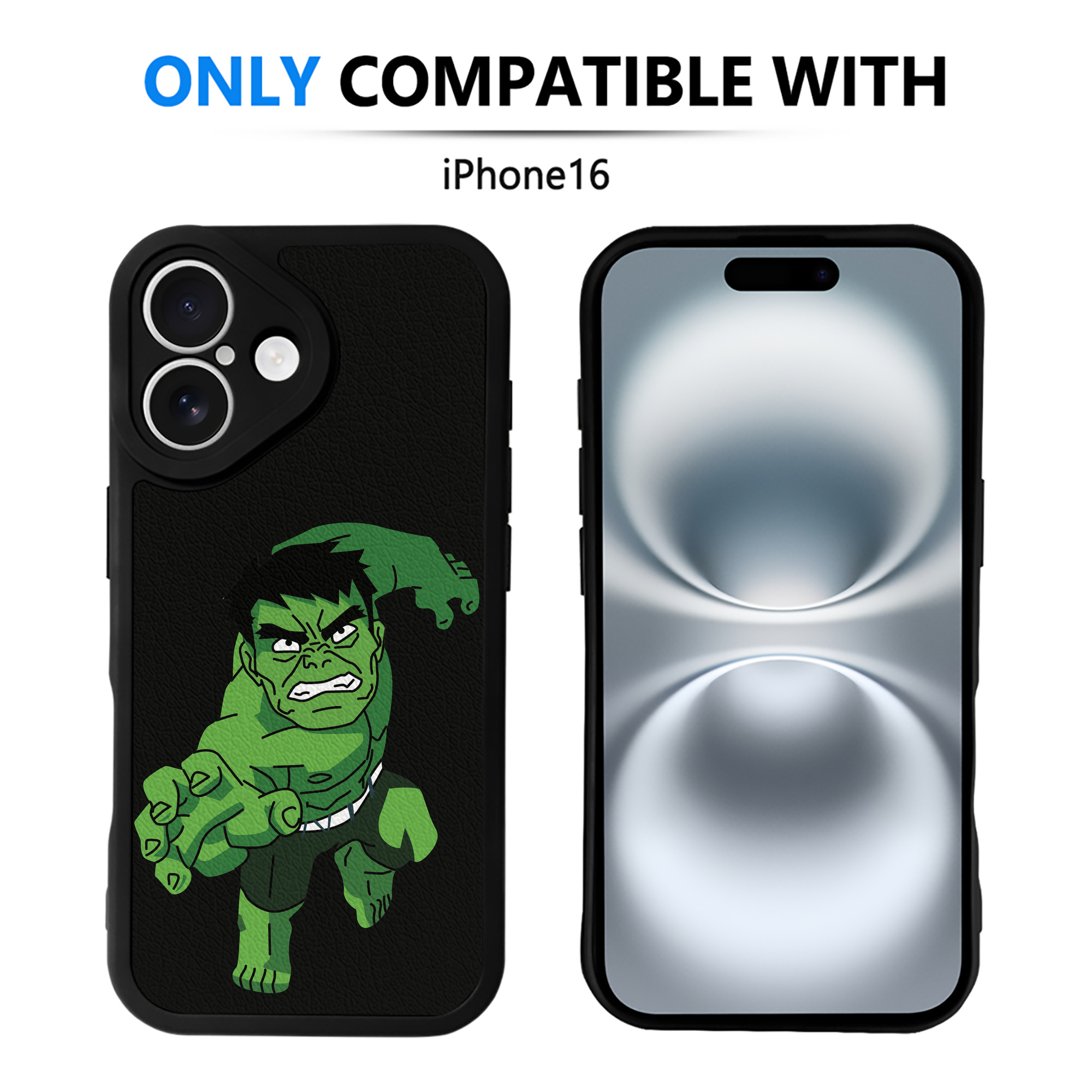 （画像用） アベンジャーズ The Avengers 【iPhone 16シリーズ対応】シリコンスマホケース（レザー調） 材質：シリコン